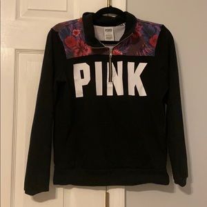 pink quarter zip
